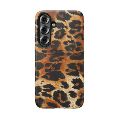 Leopard Print Tough Phone Case – Rugged Protective iPhone Cover