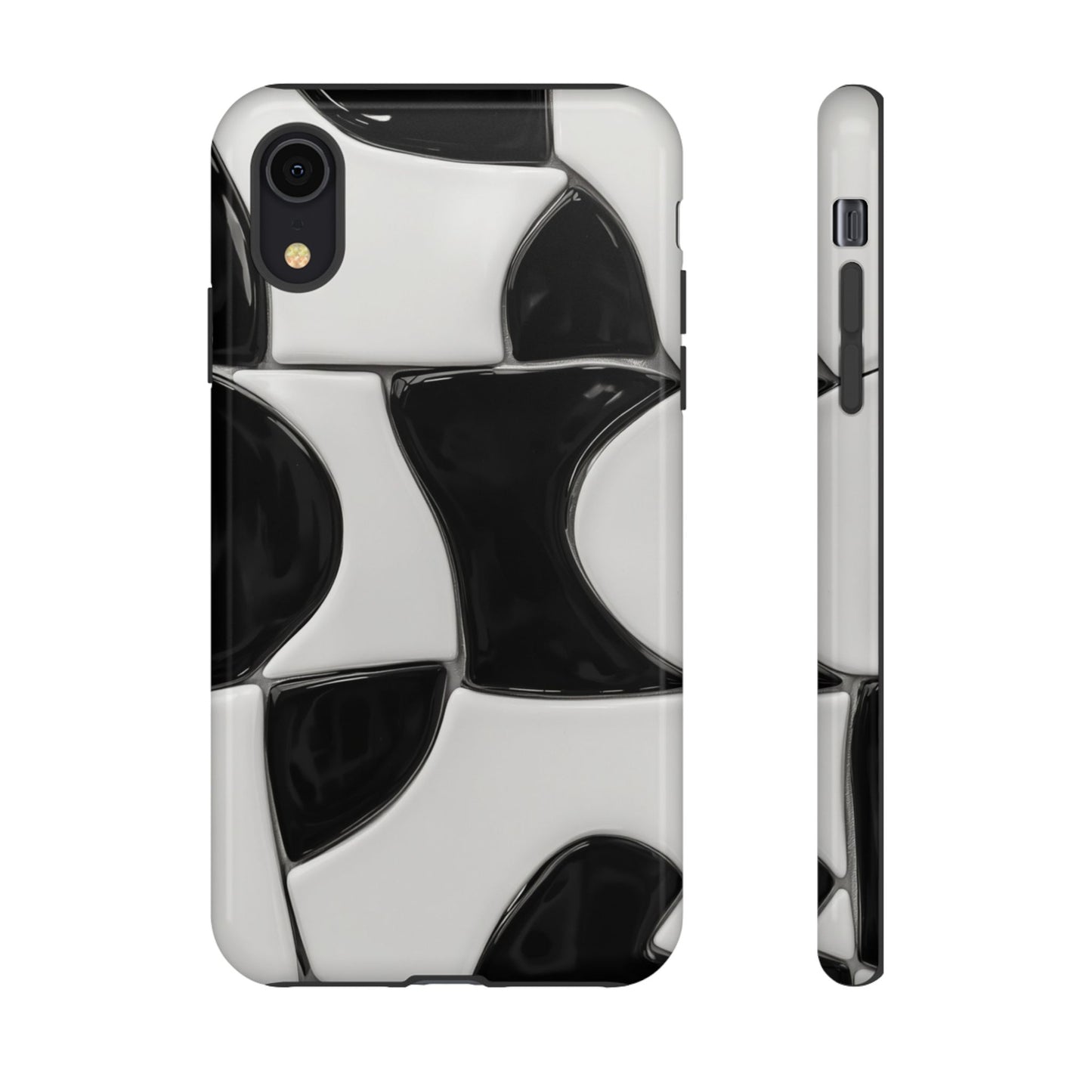 Black & White Abstract Pattern Tough Phone Case