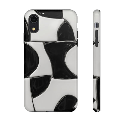 Black & White Abstract Pattern Tough Phone Case
