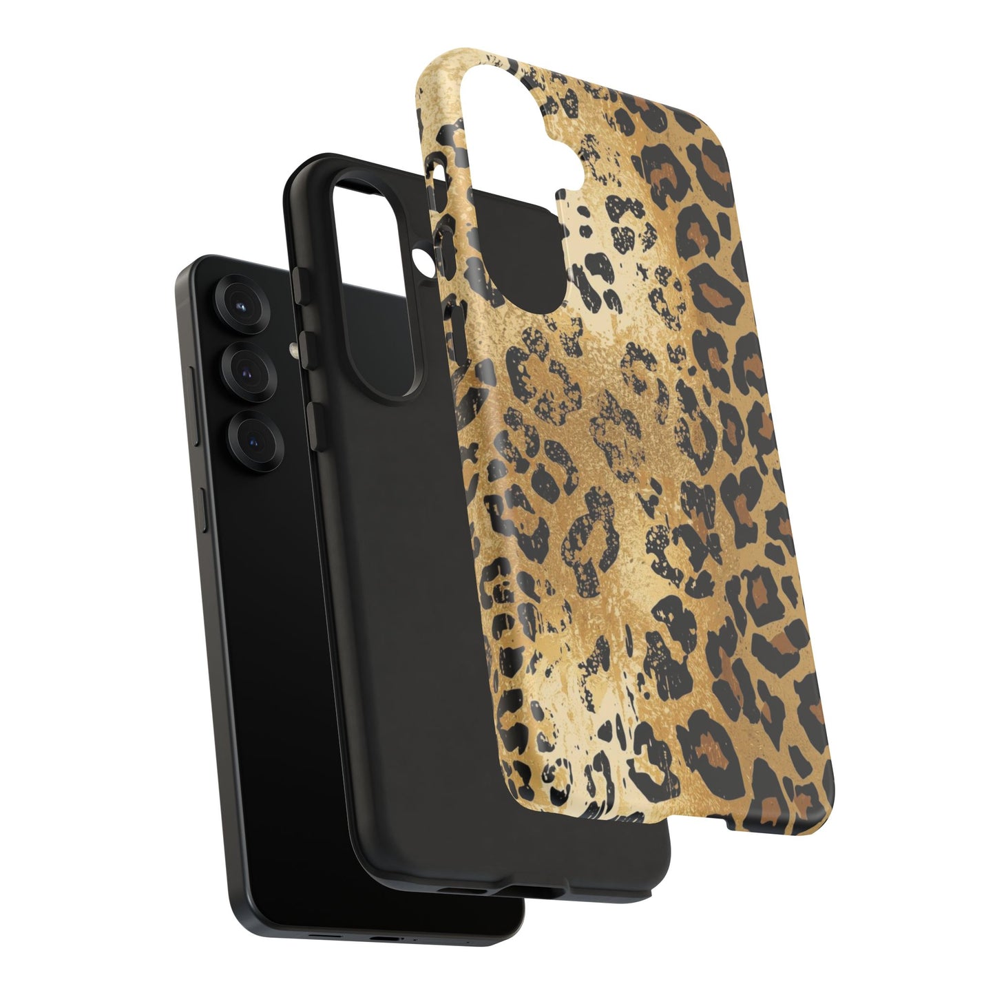 Leopard Print Tough Phone Case — Durable Protective iPhone Cover