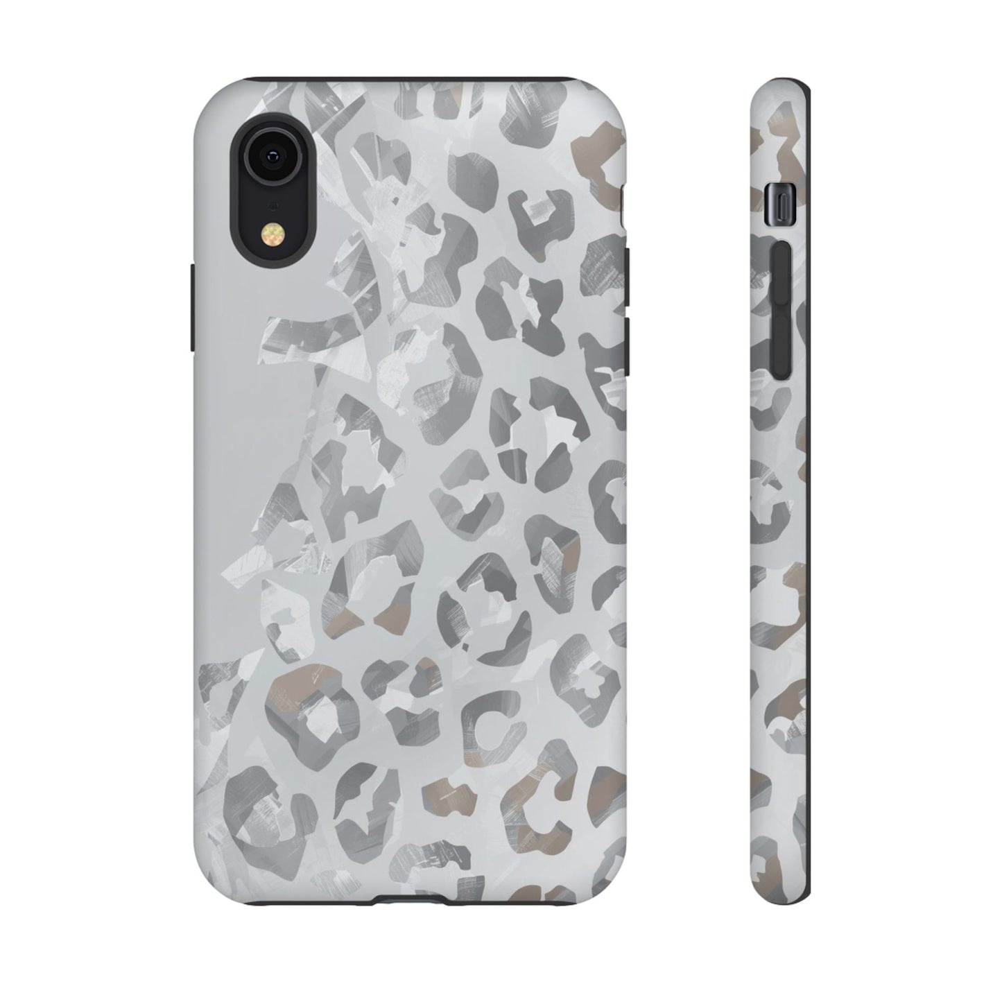 Silver Leopard Tough Phone Case