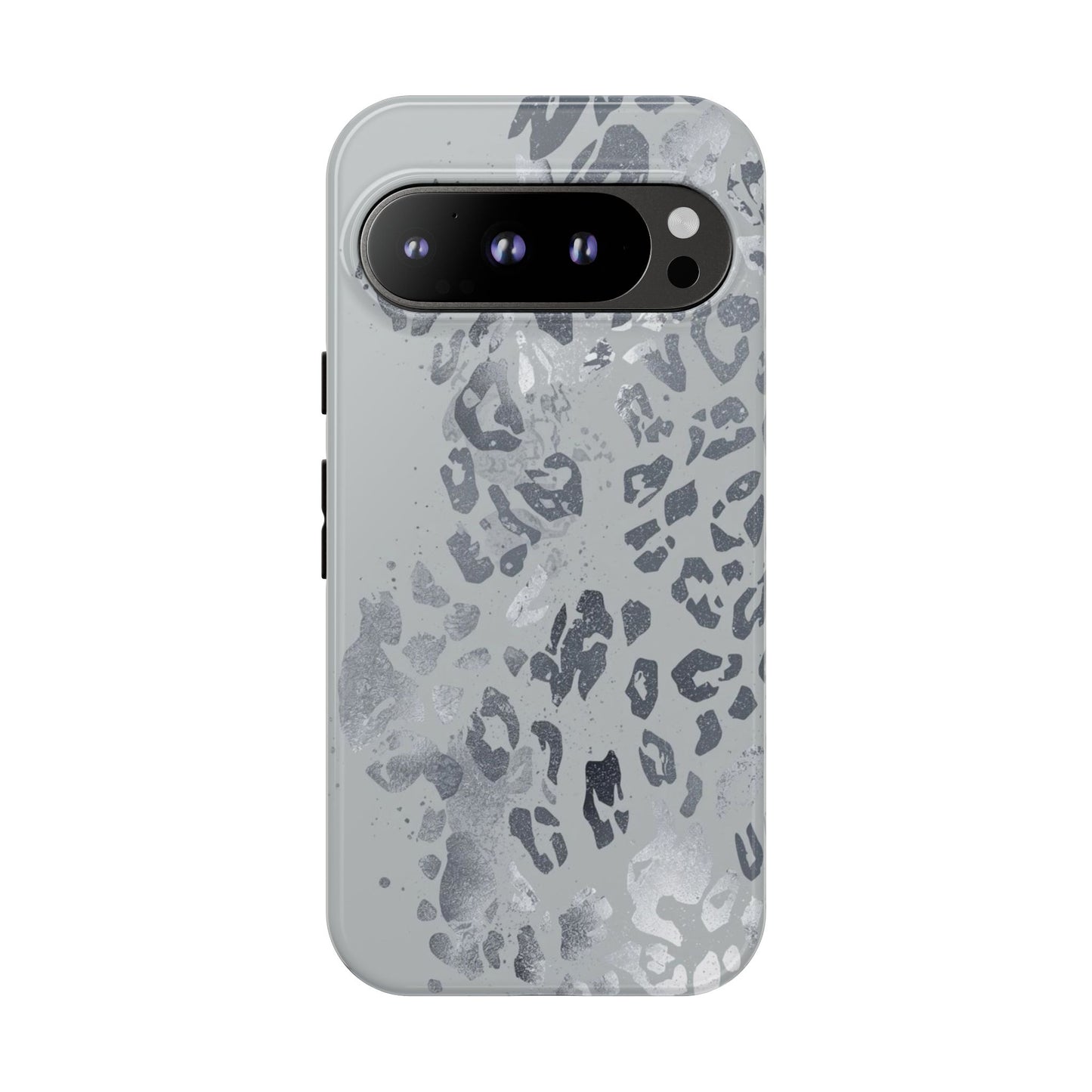 Gray Leopard Print Tough Phone Case