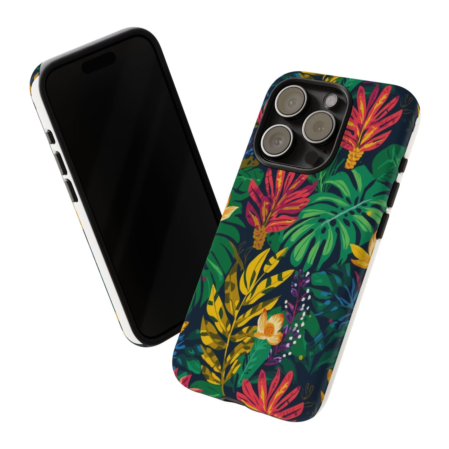 Tropical Floral Phone Case — Vibrant Jungle Leaf Protective Cover