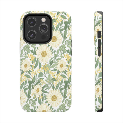 Daisy Meadow Tough Phone Case — Floral Protective Phone Cover