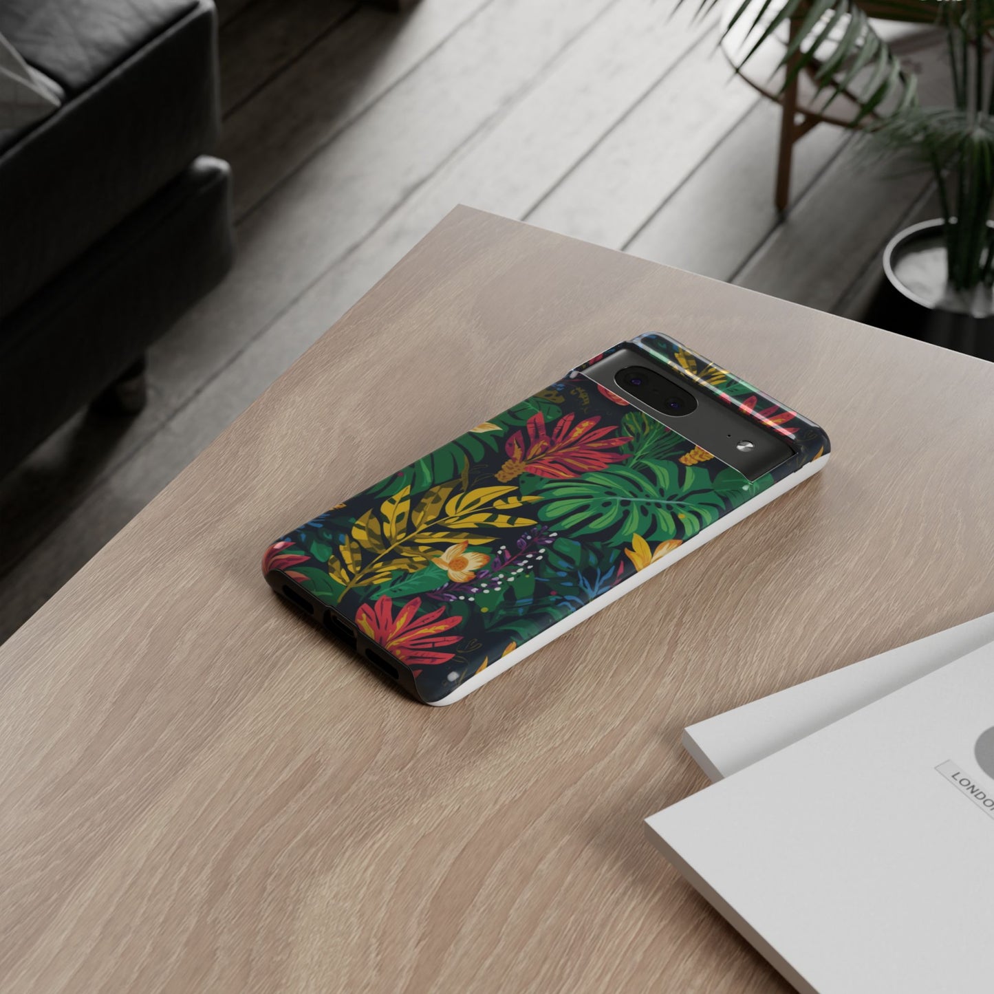 Tropical Floral Phone Case — Vibrant Jungle Leaf Protective Cover