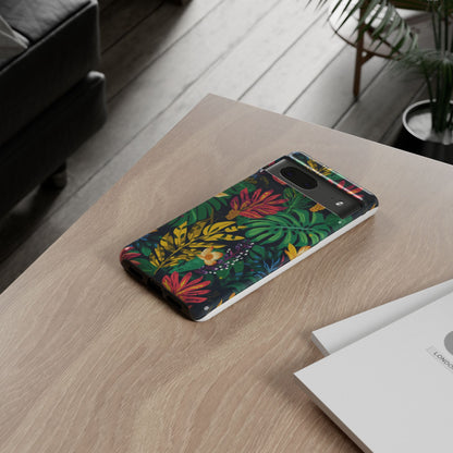 Tropical Floral Phone Case — Vibrant Jungle Leaf Protective Cover