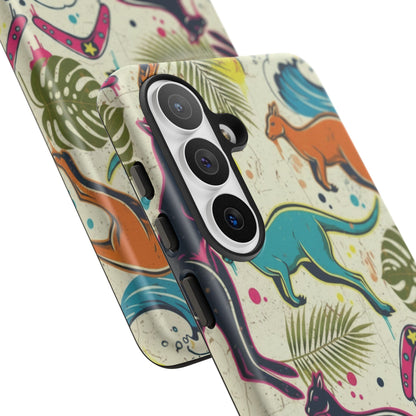 Tough Cases — Colorful Surfing Kangaroo Phone Case