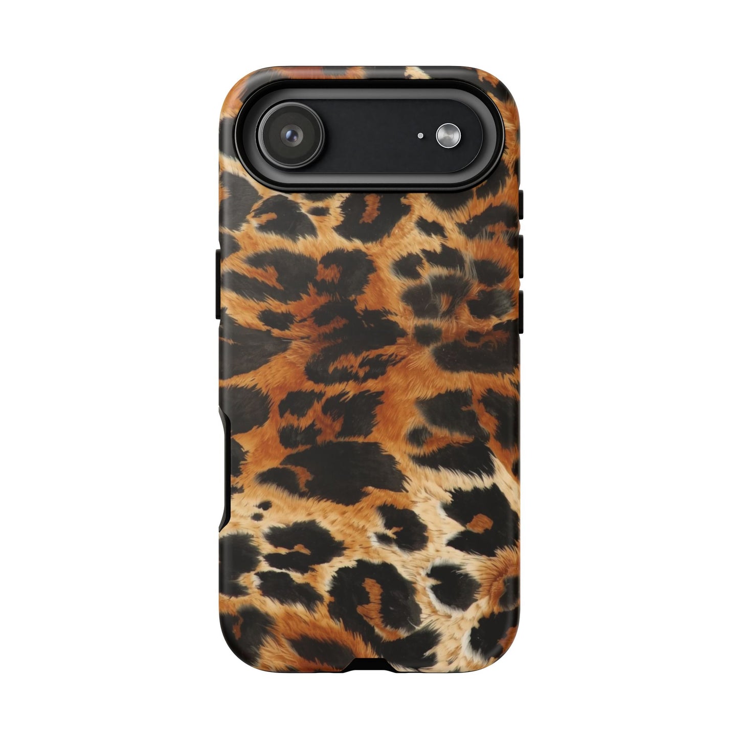 Leopard Print Tough Phone Case – Rugged Protective iPhone Cover