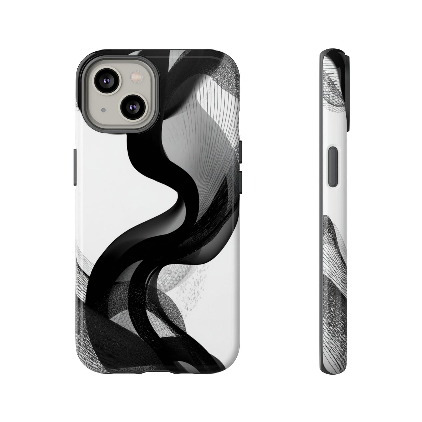 Phone Case — Monochrome Abstract Protective Cover