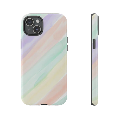 Pastel Watercolor Stripe Tough Phone Case