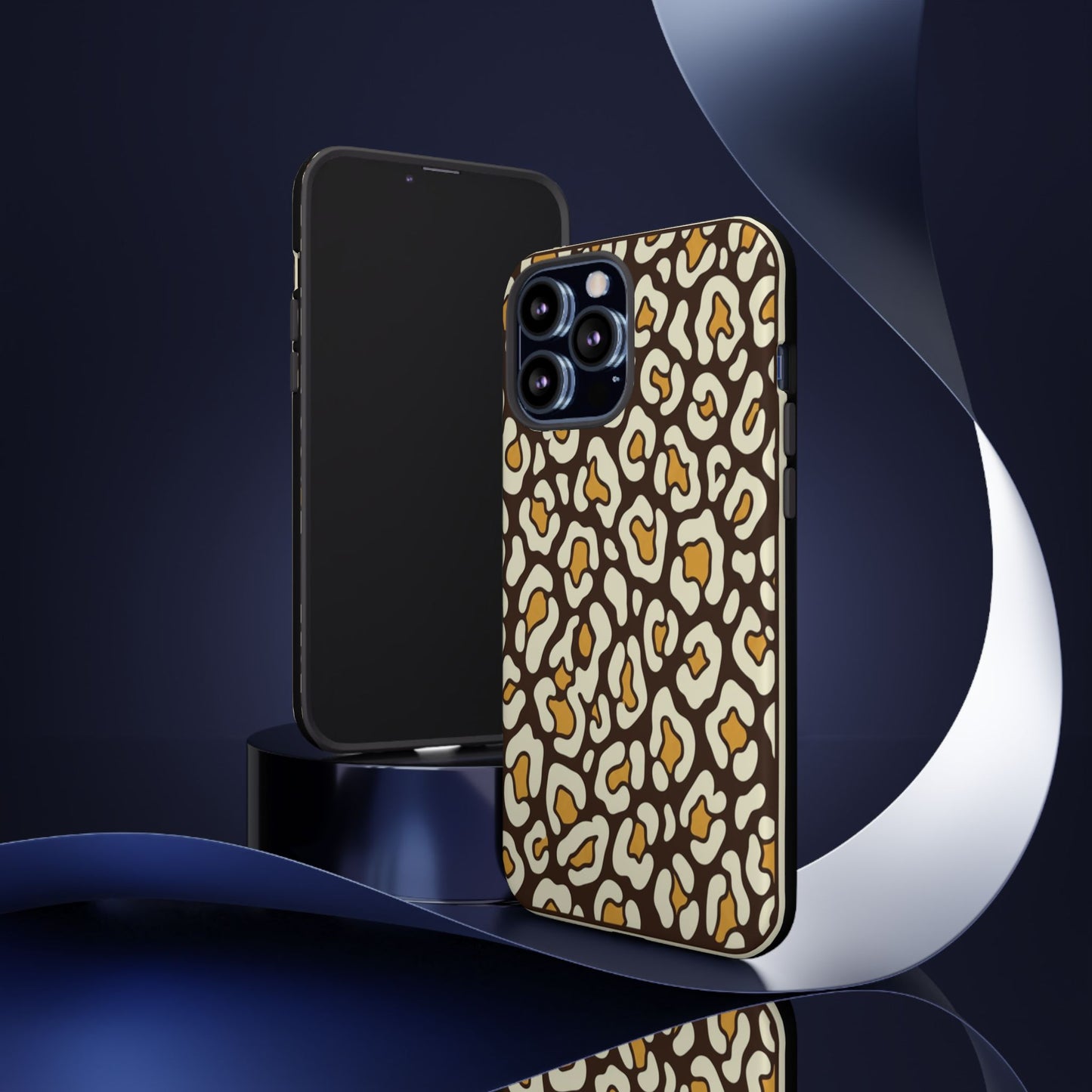 Leopard Print Tough Phone Case — Durable Protective iPhone Cover