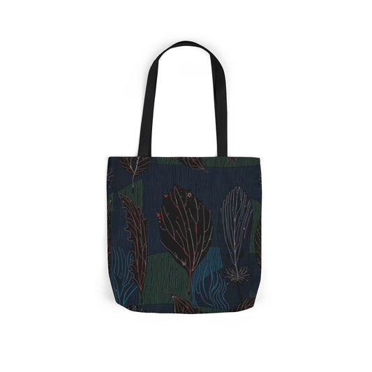 Botanical Night Canvas Tote — Dark Floral Canvas Tote Bag