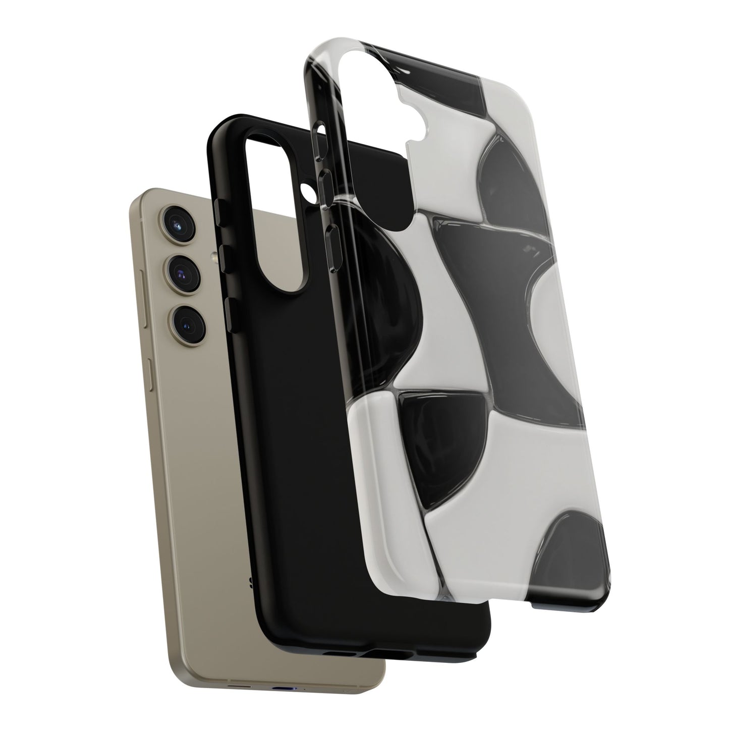 Black & White Abstract Pattern Tough Phone Case
