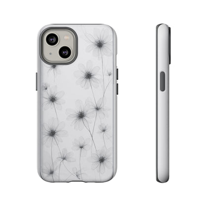 Tough Case — Black & White Floral Tough Phone Case