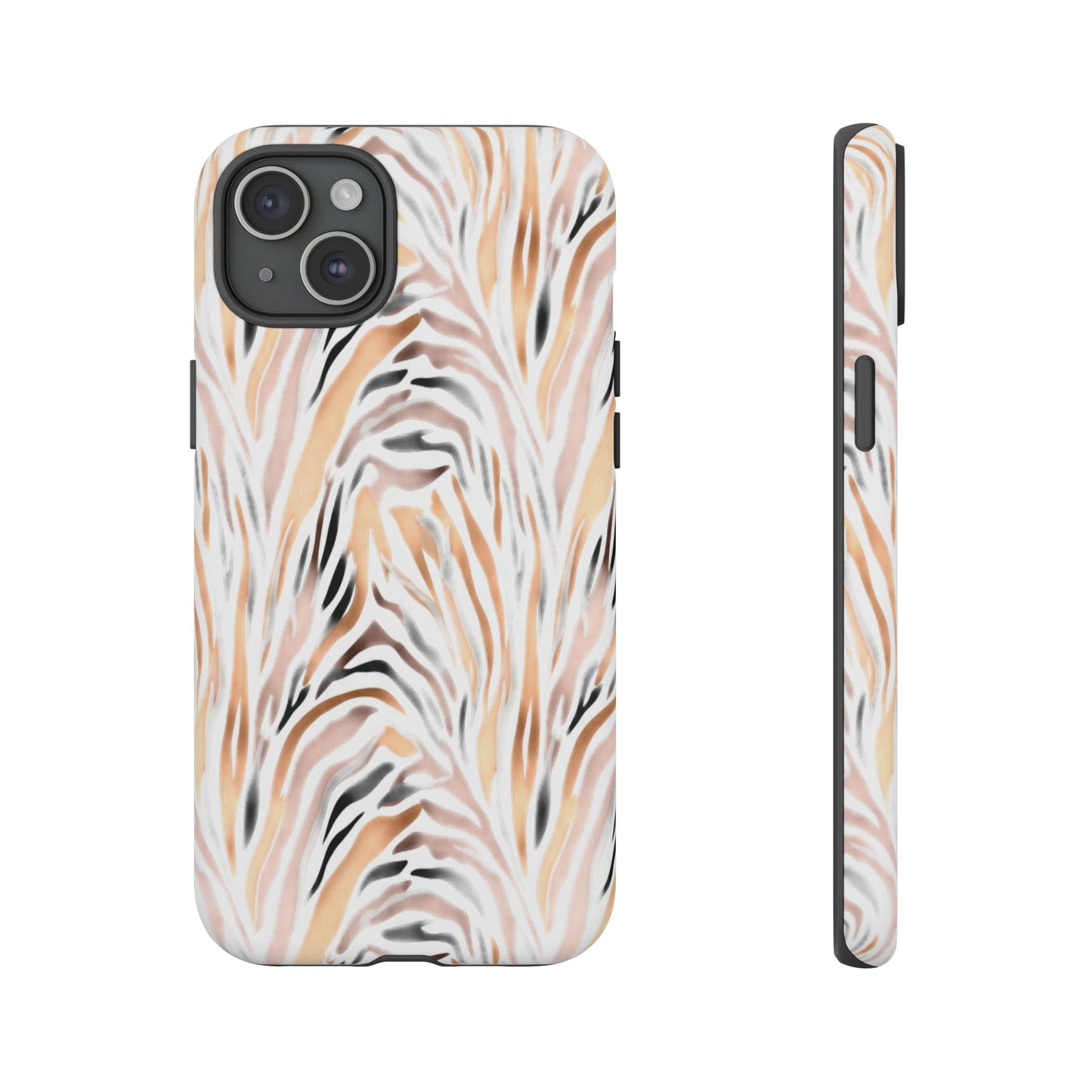 Tough Case — Neutral Watercolor Tiger Stripe Phone Case