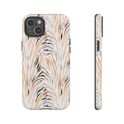 Tough Case — Neutral Watercolor Tiger Stripe Phone Case