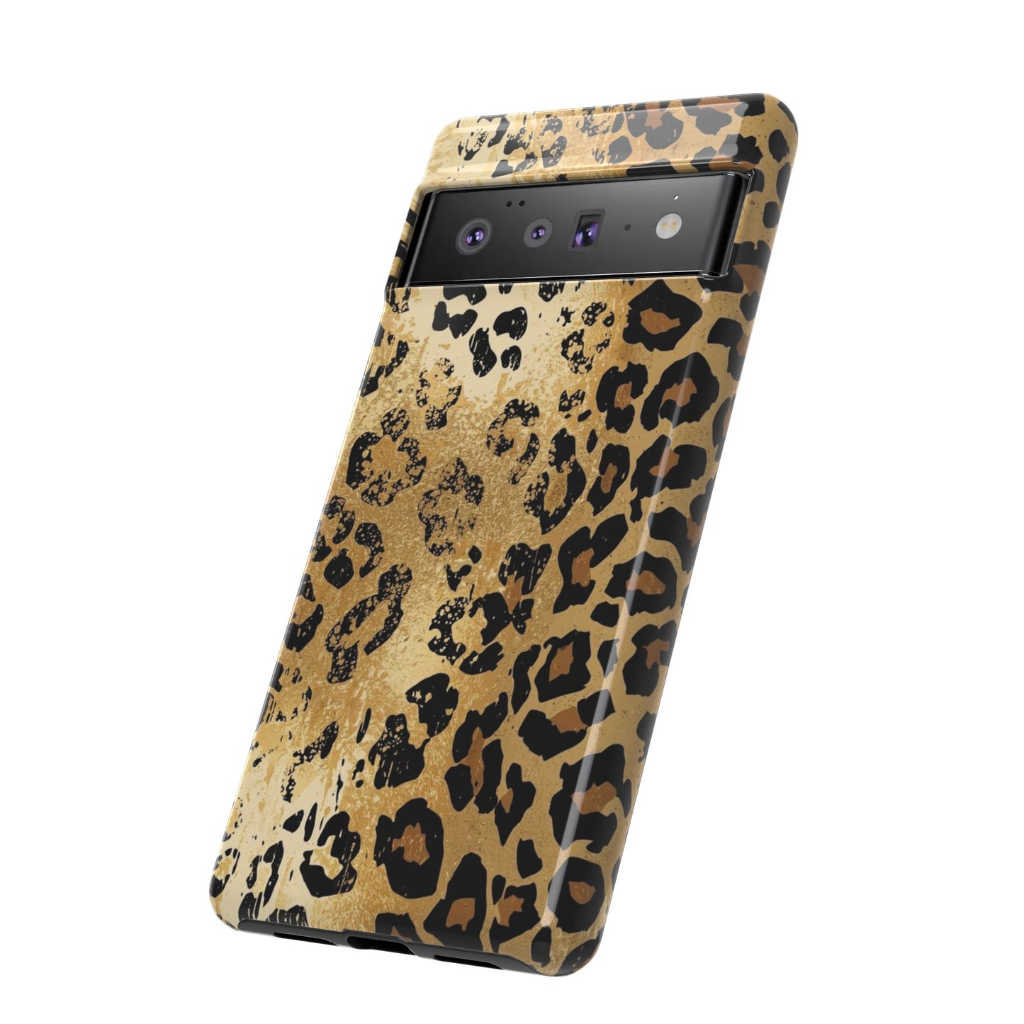 Leopard Print Tough Phone Case — Durable Protective iPhone Cover