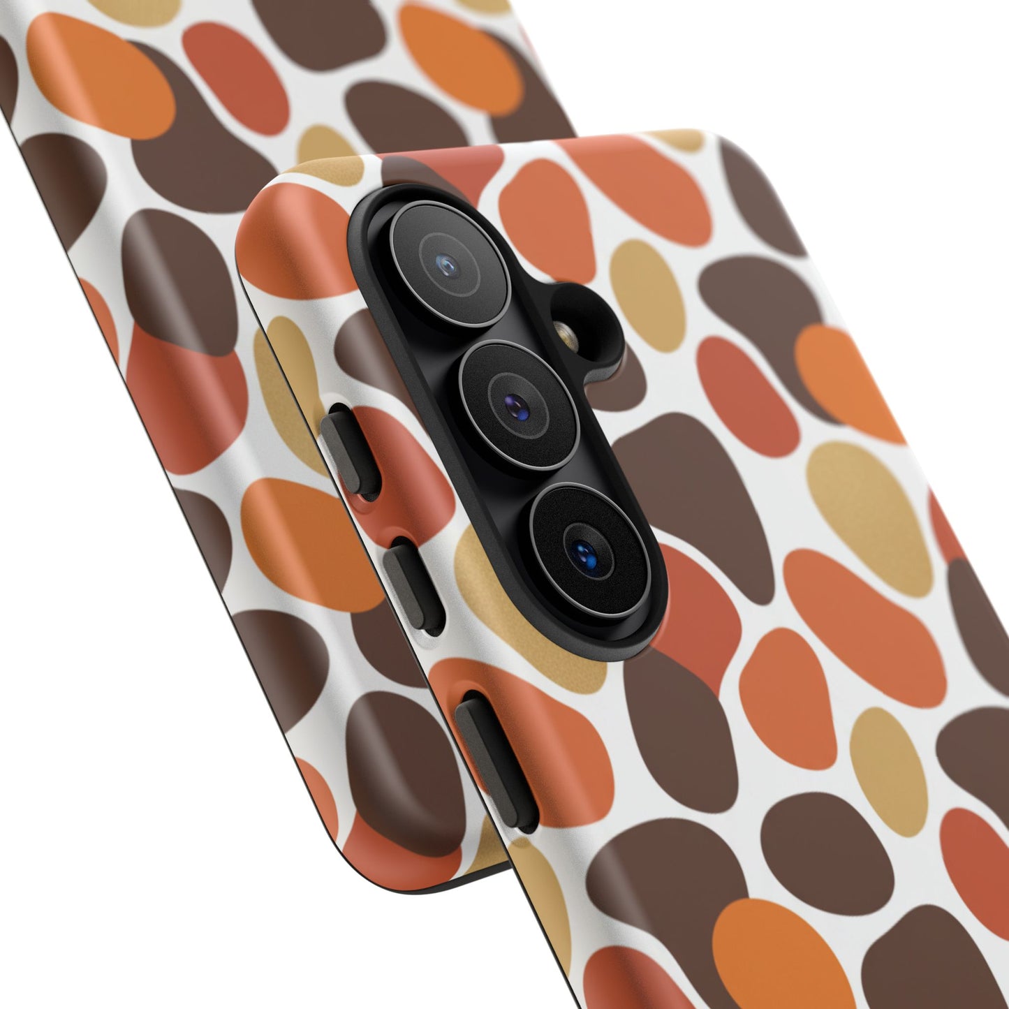 Phone Case — Retro Pebble Pattern in Warm Autumn Colors