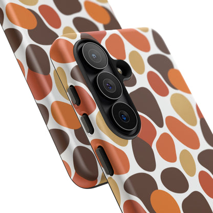 Phone Case — Retro Pebble Pattern in Warm Autumn Colors