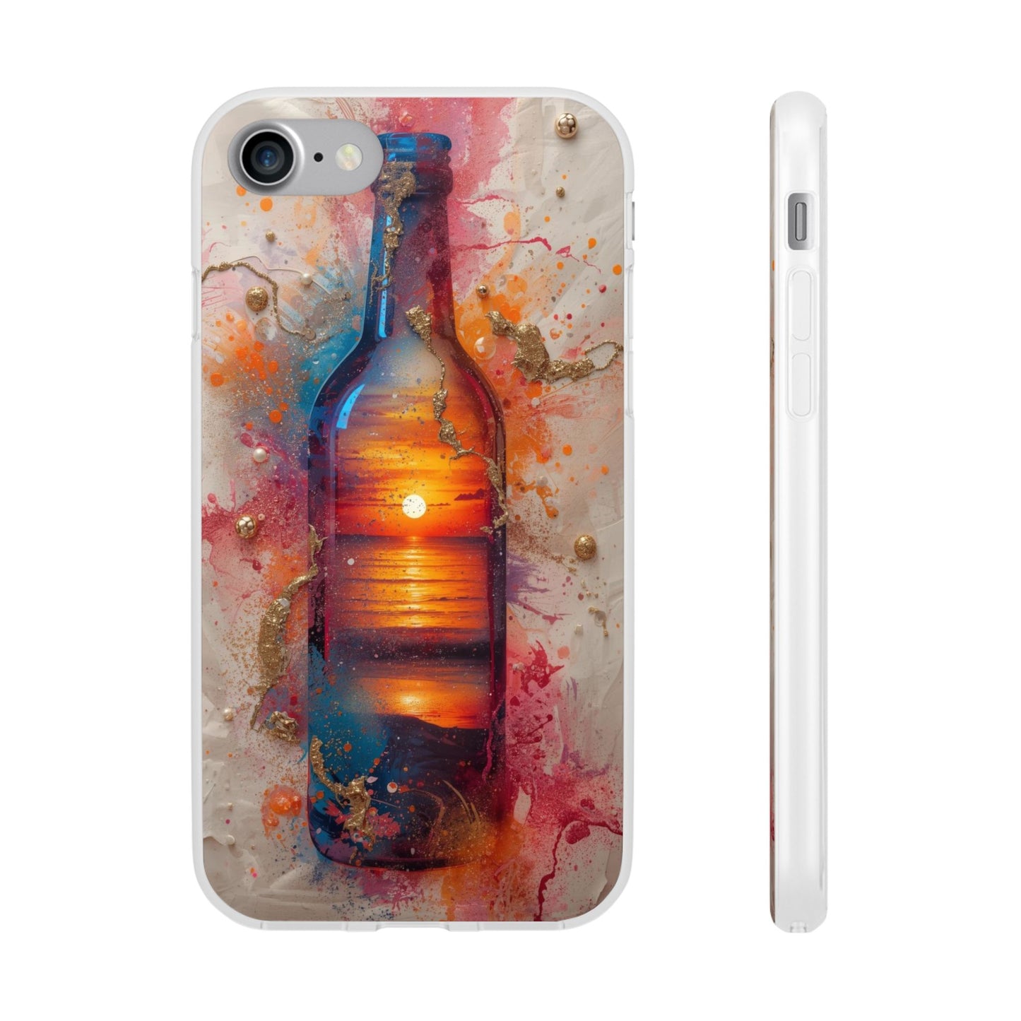 Copy of Floral Holographic Phone Case — Iridescent Leaves & Flowers Flexi Case