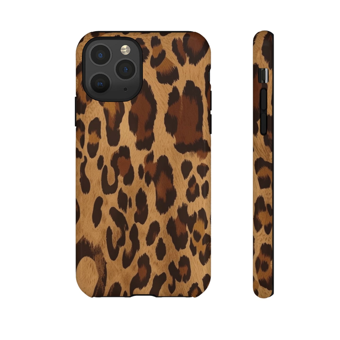 Leopard Print Tough Phone Case — Durable Animal Print Protective Cover