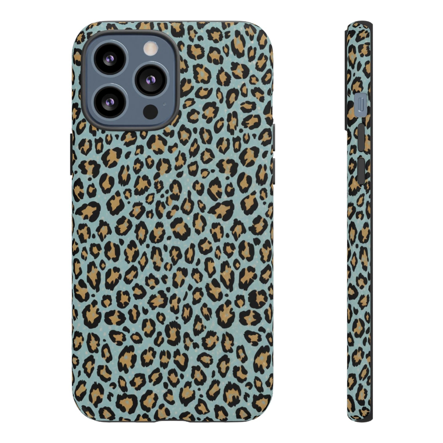 Leopard Print Tough Phone Case - Blue Cheetah Protective Cover