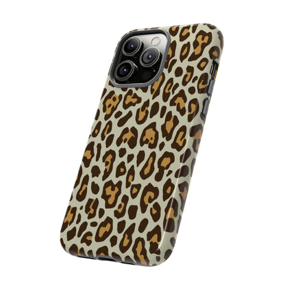 Leopard Print Tough Phone Case — Durable Protective Animal Print Case