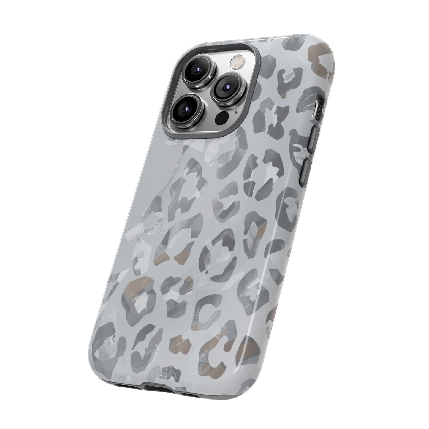 Silver Leopard Tough Phone Case