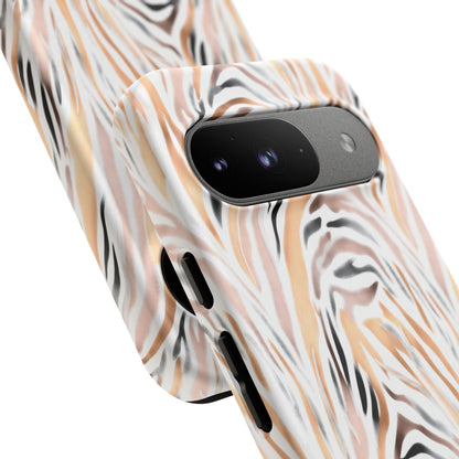 Tough Case — Neutral Watercolor Tiger Stripe Phone Case