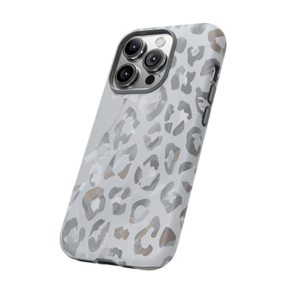 Silver Leopard Tough Phone Case
