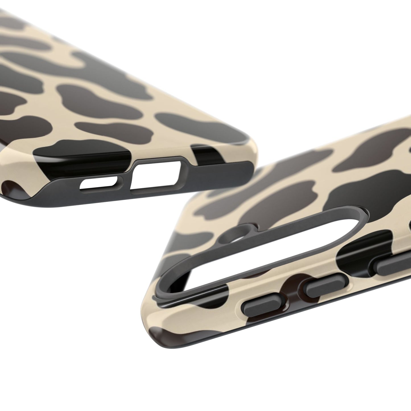 Cow Print Phone Case — Black & Cream Protective  Case