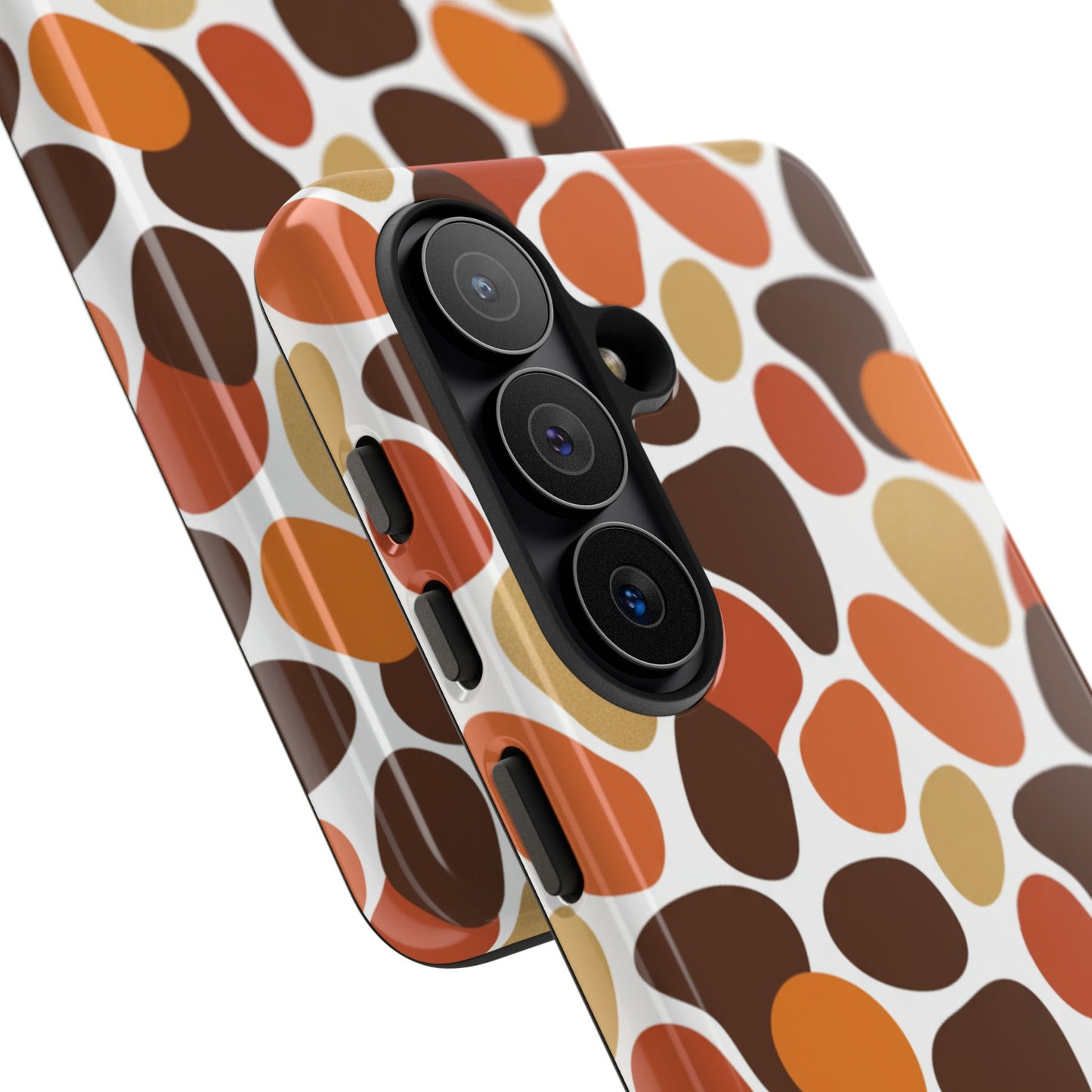 Phone Case — Retro Pebble Pattern in Warm Autumn Colors