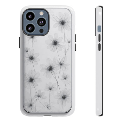 Tough Case — Black & White Floral Tough Phone Case
