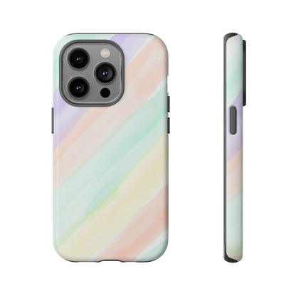 Pastel Watercolor Stripe Tough Phone Case