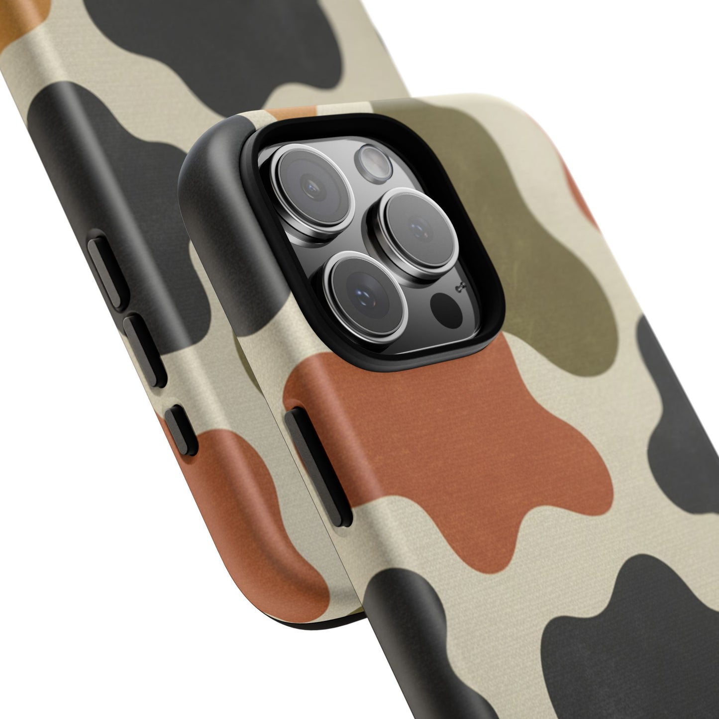 Retro Abstract Camouflage Phone Case — Earth Tone Tough Case