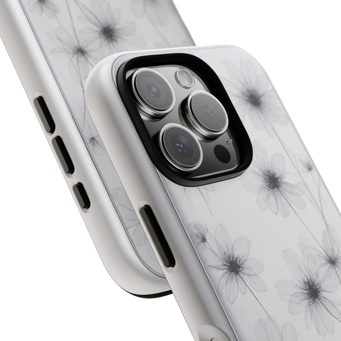 Tough Case — Black & White Floral Tough Phone Case