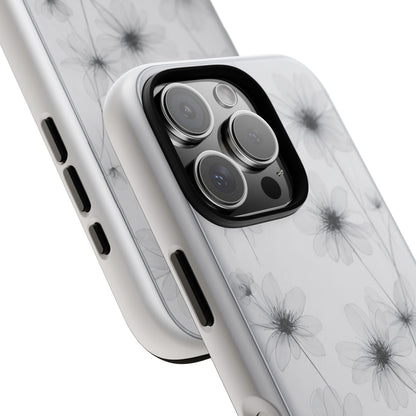Tough Case — Black & White Floral Tough Phone Case