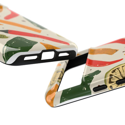 Spicy Peppers Phone Case – Colorful Chili, Lime & Citrus Pattern