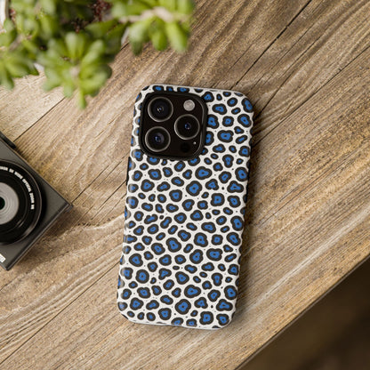 Blue Leopard Print Phone Case – Tough Protective Cover