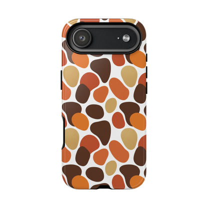 Phone Case — Retro Pebble Pattern in Warm Autumn Colors