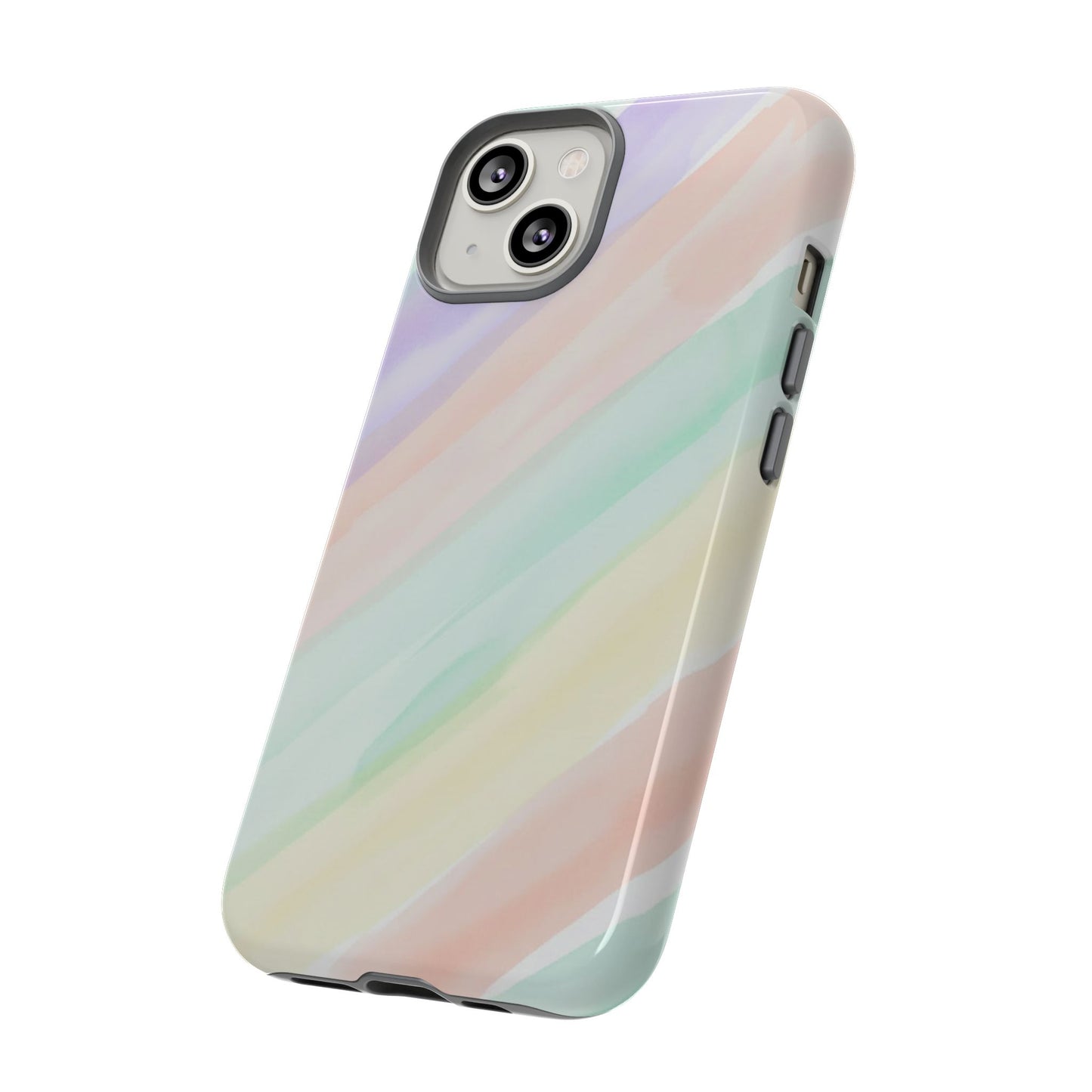 Pastel Watercolor Stripe Tough Phone Case