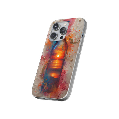 Copy of Floral Holographic Phone Case — Iridescent Leaves & Flowers Flexi Case