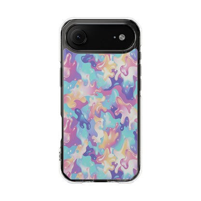 Pastel Liquid Camouflage Magnetic Clear Phone Case