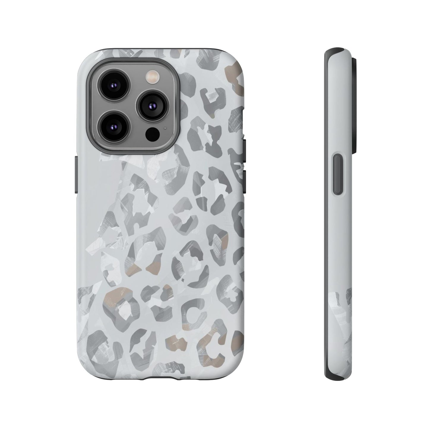 Silver Leopard Tough Phone Case