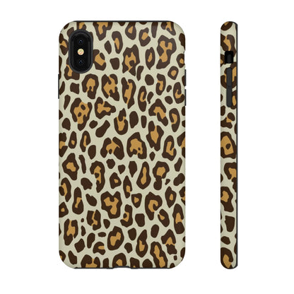 Leopard Print Tough Phone Case — Durable Protective Animal Print Case