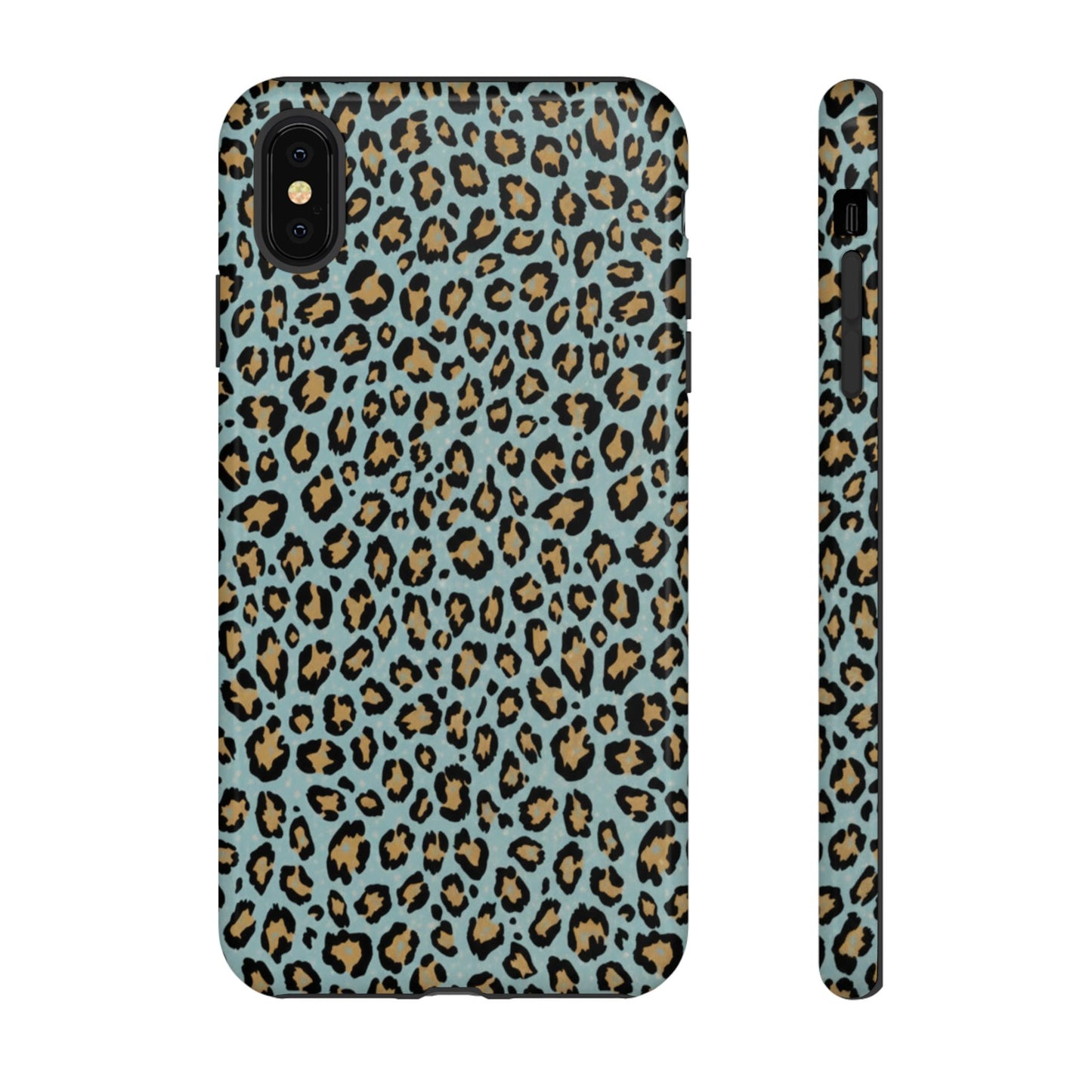 Leopard Print Tough Phone Case - Blue Cheetah Protective Cover