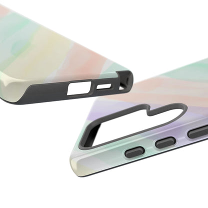 Pastel Watercolor Stripe Tough Phone Case