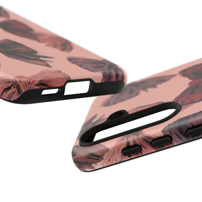 Bow Pattern Tough Phone Case — Pink Watercolor Bows Protective iPhone Cover