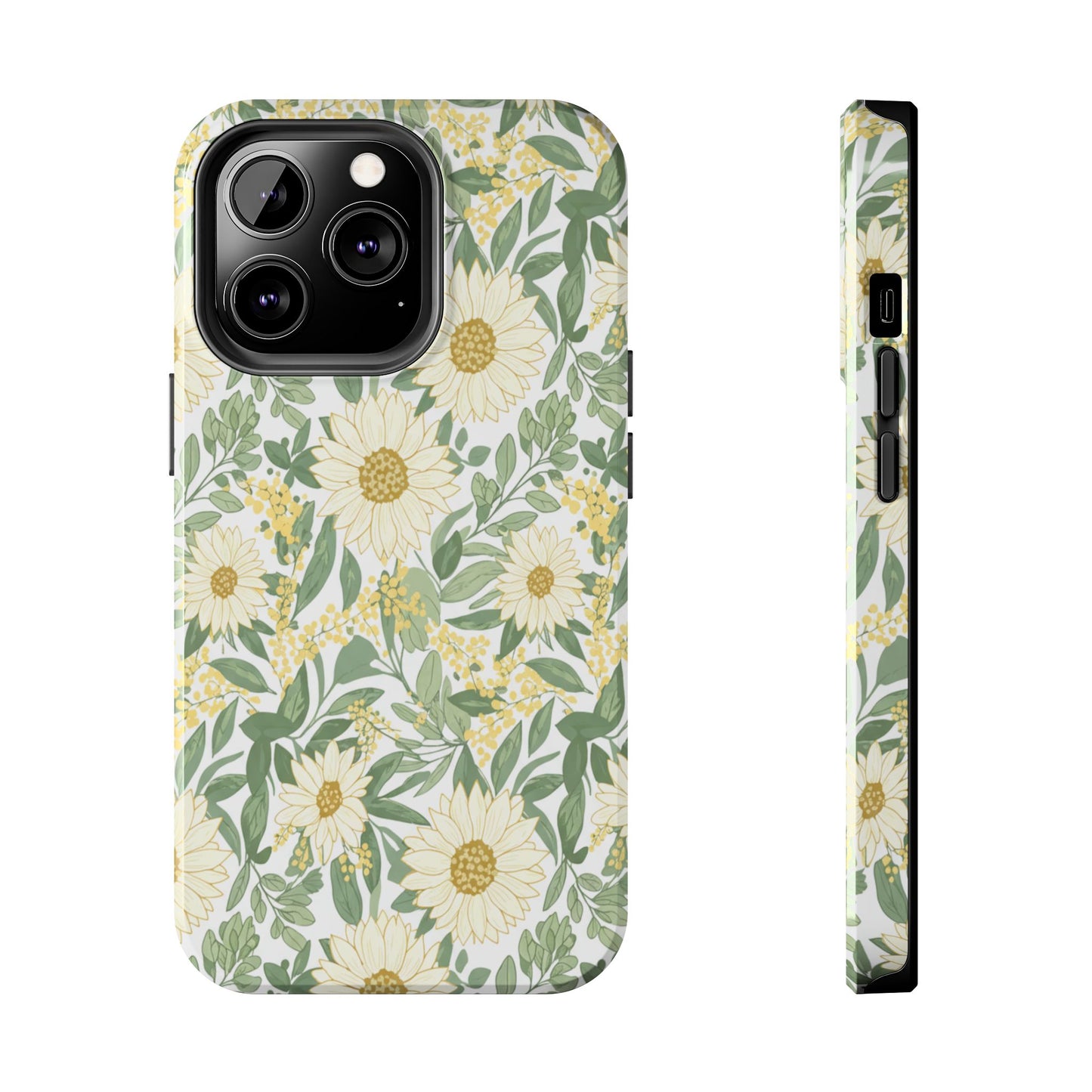 Daisy Meadow Tough Phone Case — Floral Protective Phone Cover