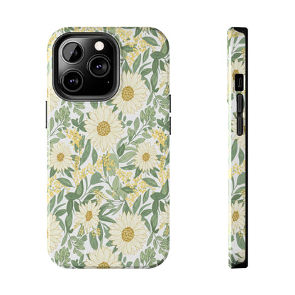Daisy Meadow Tough Phone Case — Floral Protective Phone Cover